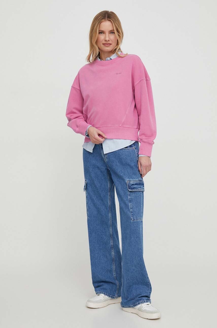 Кофта Pepe Jeans LYNETTE жіноча колір рожевий однотонна PL581432
