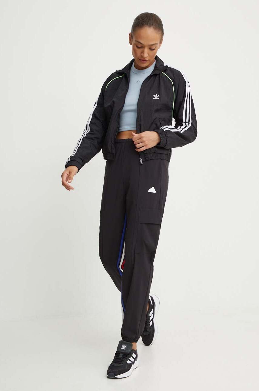 Куртка adidas Originals жіноча колір чорний перехідна IT9689