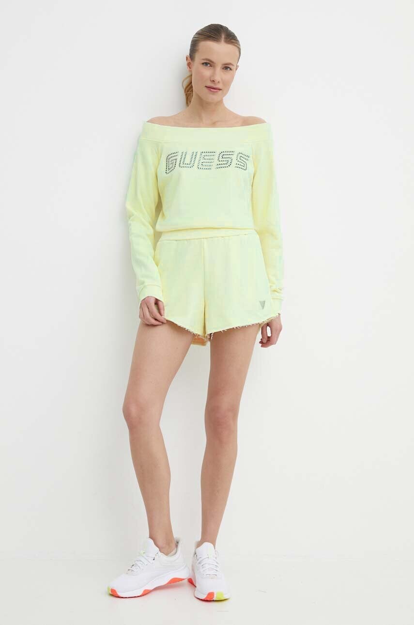 Кофта Guess SKYLAR жіноча колір зелений однотонна V4GQ08 K8802