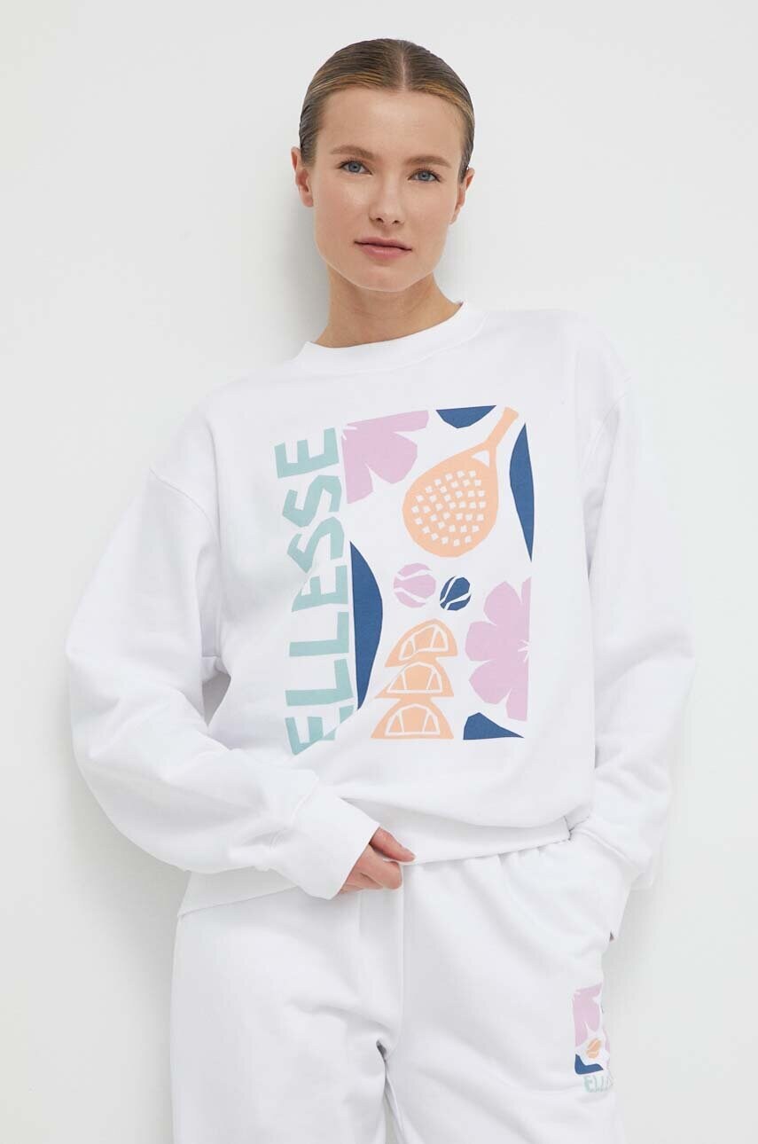 Кофта Ellesse Rosiello Sweatshirt жіноча колір білий з принтом SGV20247