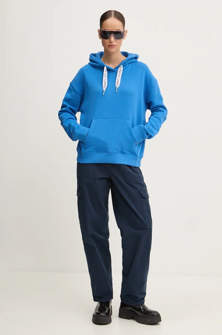 Кофта Tommy Jeans жіноча з капюшоном однотонна DW0DW17794