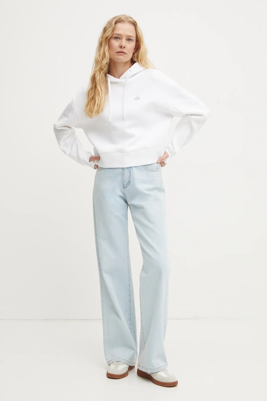 Кофта Lacoste жіноча з капюшоном однотонна SF0281