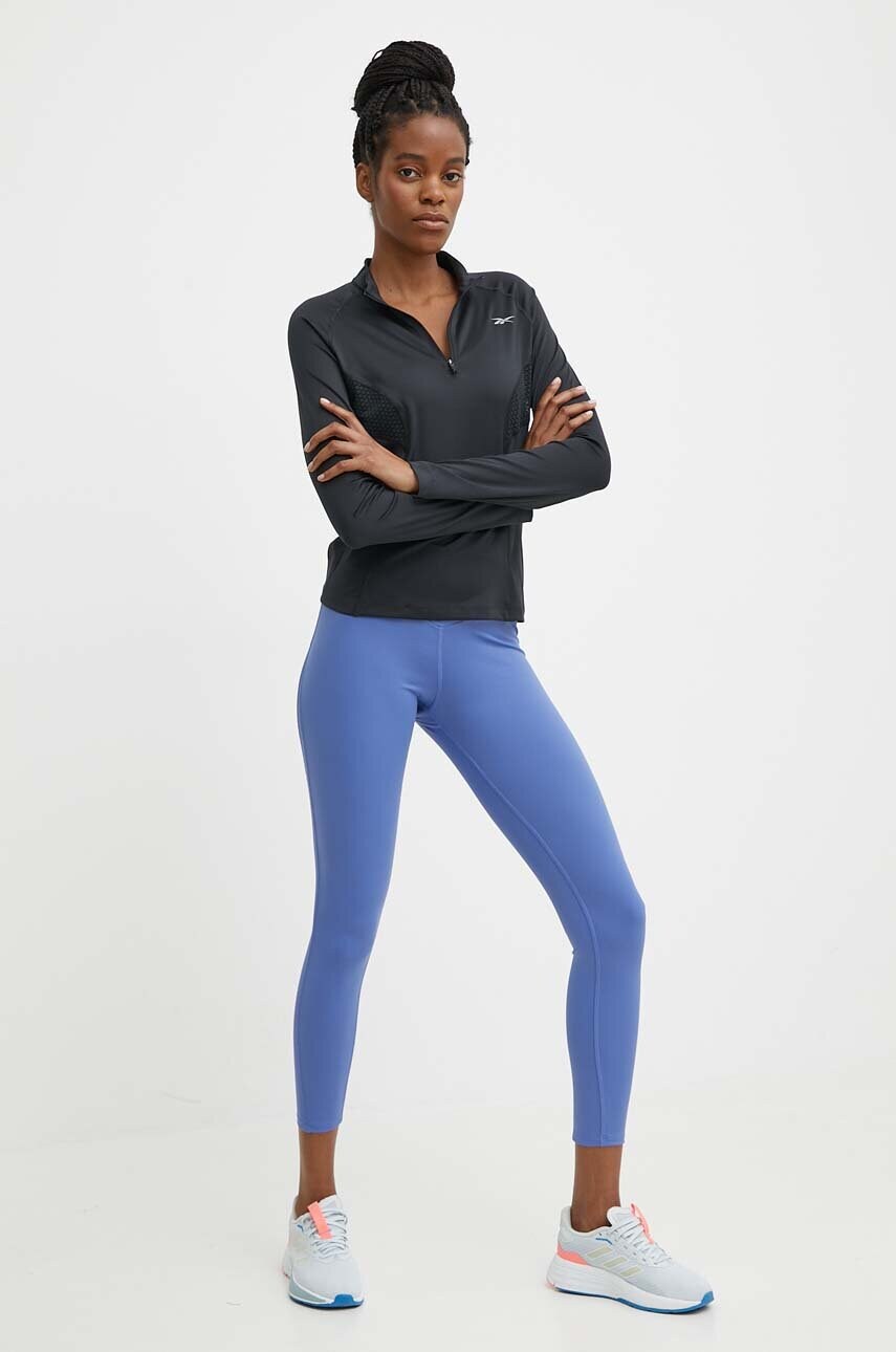 Кофта для бігу Reebok колір чорний однотонна 100075413