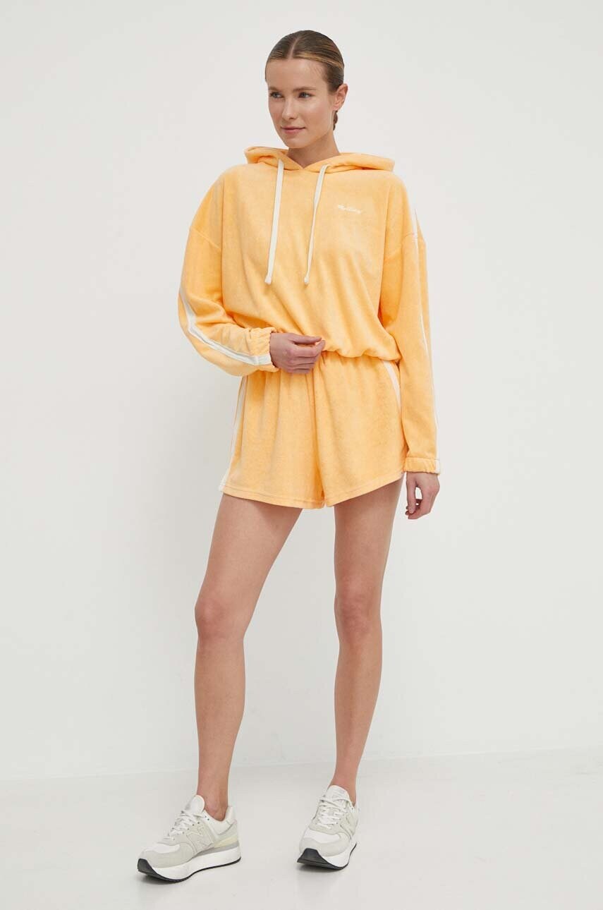 Кофта Rip Curl жіноча колір помаранчевий з капюшоном однотонна