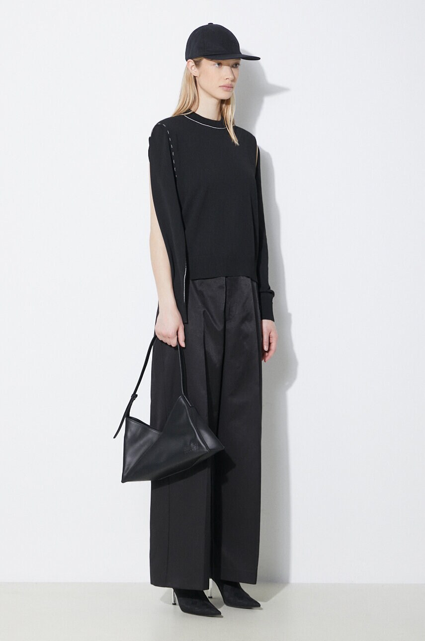 Светр MM6 Maison Margiela колір чорний легкий S62HL0025
