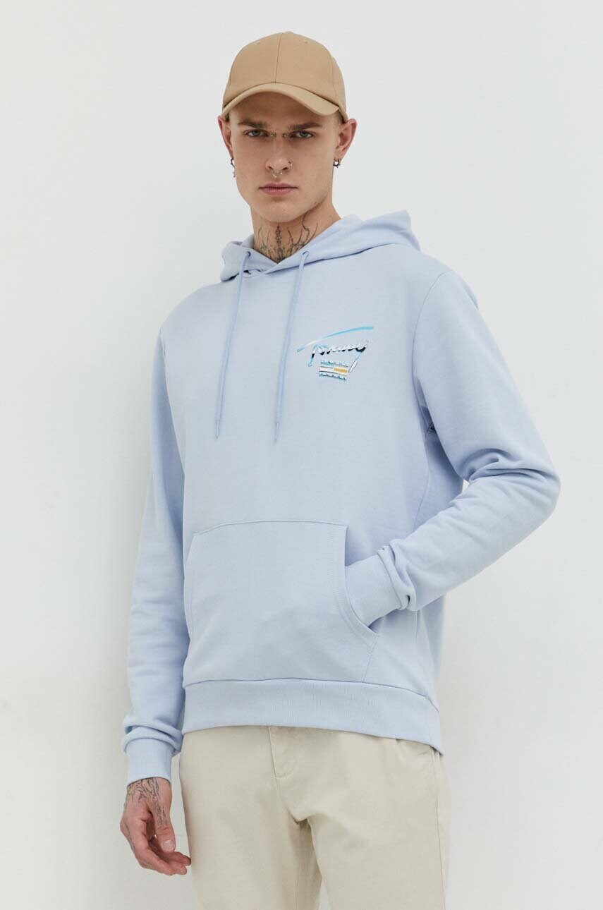 Бавовняна кофта Tommy Jeans чоловіча з капюшоном з принтом