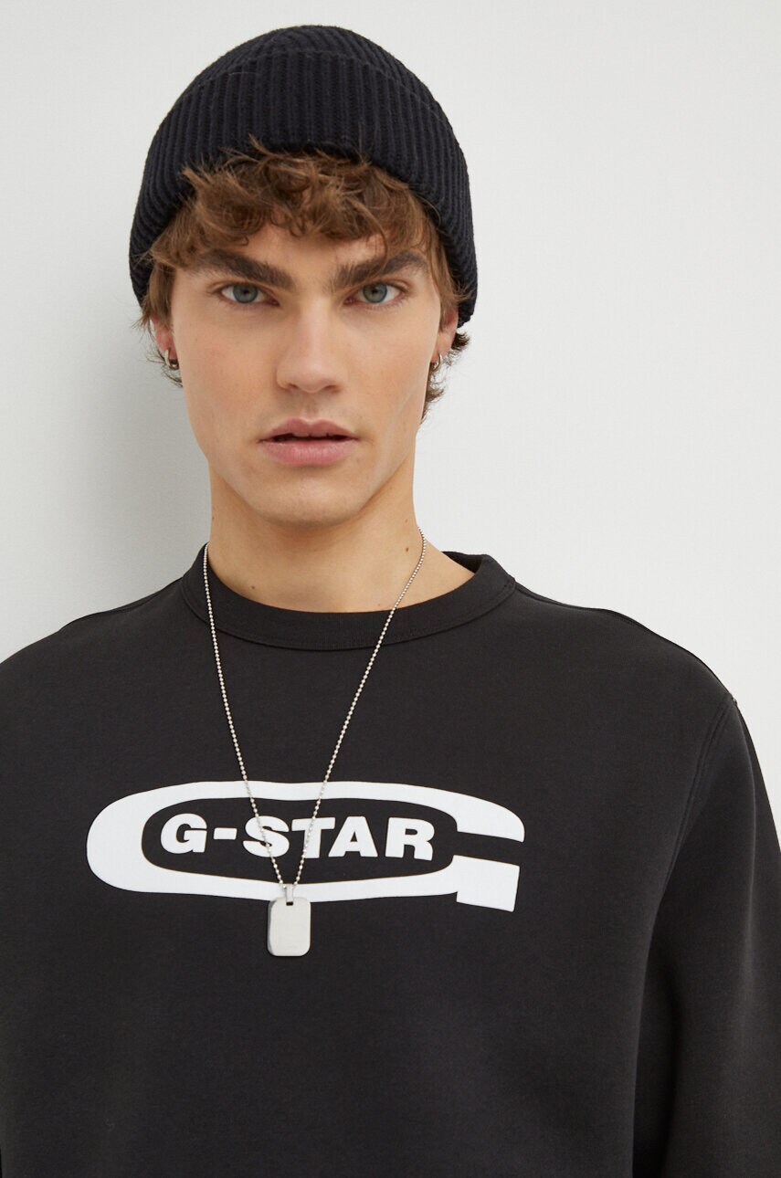 Кофта G-Star Raw чоловіча колір чорний з принтом