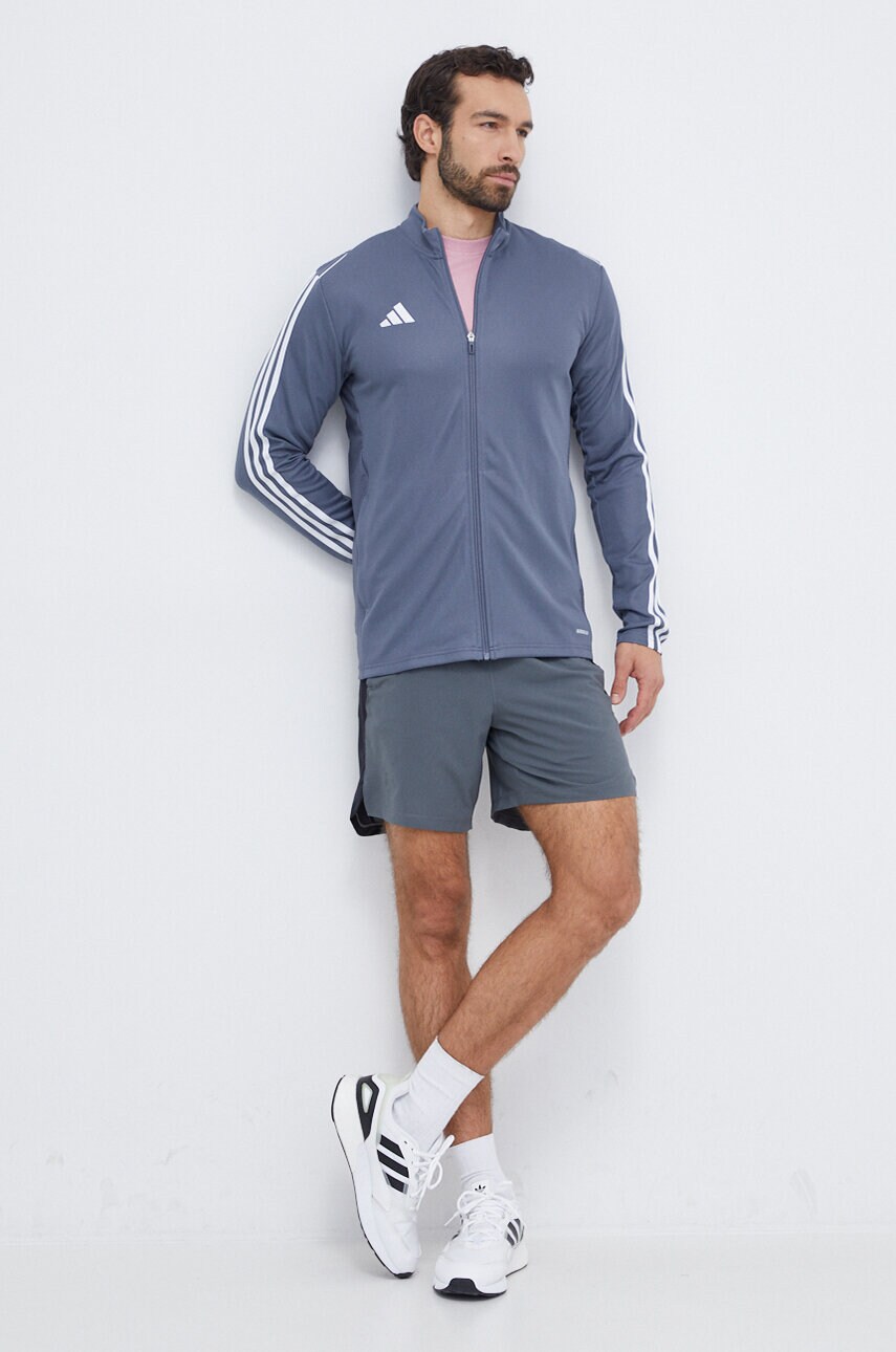 Тренувальна кофта adidas Performance Tiro 23 колір сірий з аплікацією