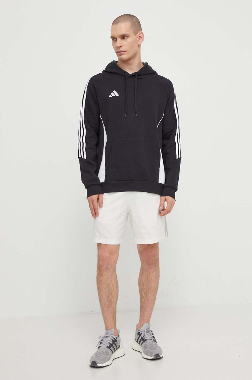 Кофта adidas Performance Tiro 24 колір чорний з капюшоном з аплікацією IJ7673