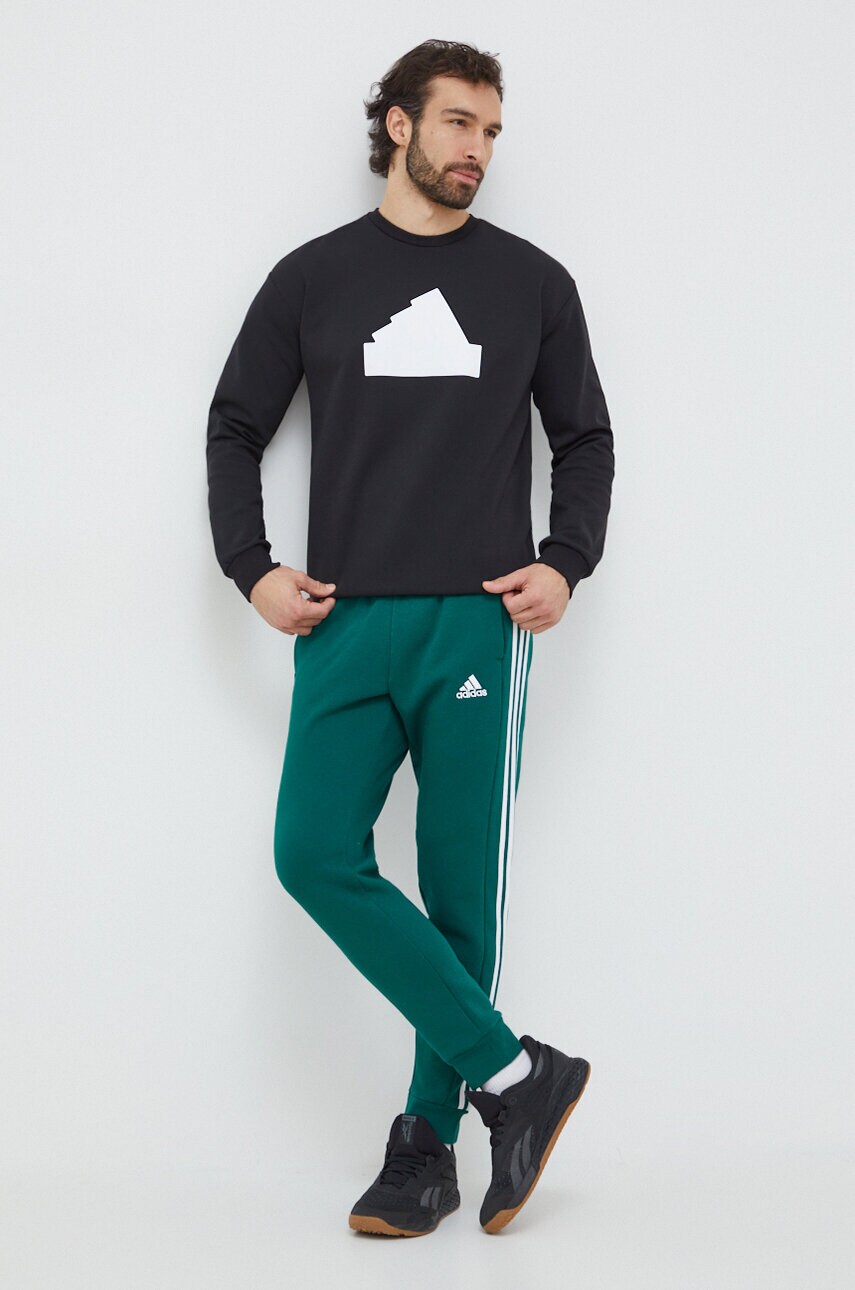 Кофта adidas чоловіча колір чорний з принтом