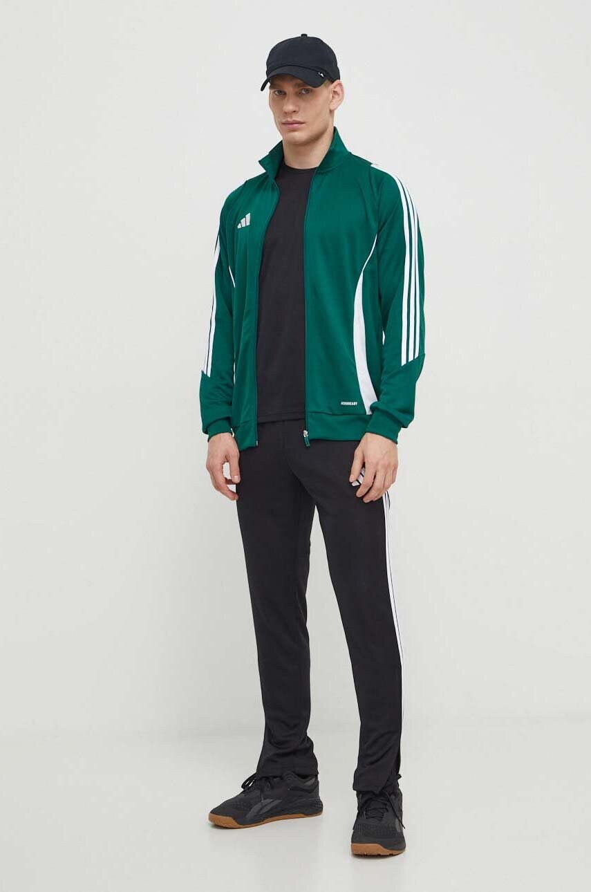 Тренувальна кофта adidas Performance Tiro 24 колір зелений з аплікацією