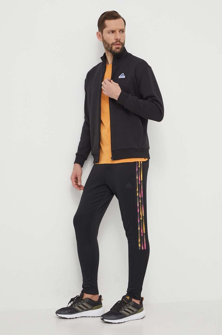 Кофта adidas чоловіча колір чорний однотонна IS3231