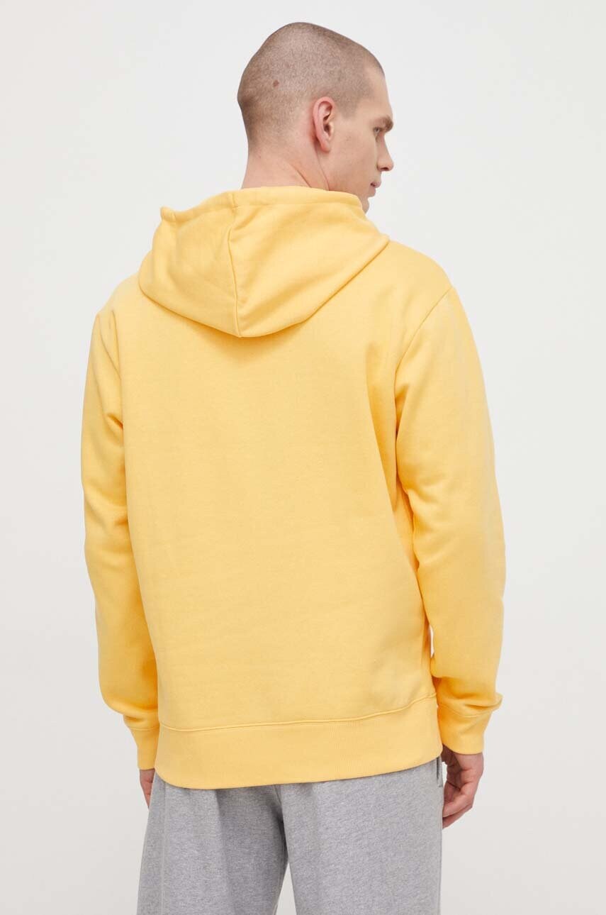 Кофта adidas чоловіча колір жовтий з капюшоном однотонна