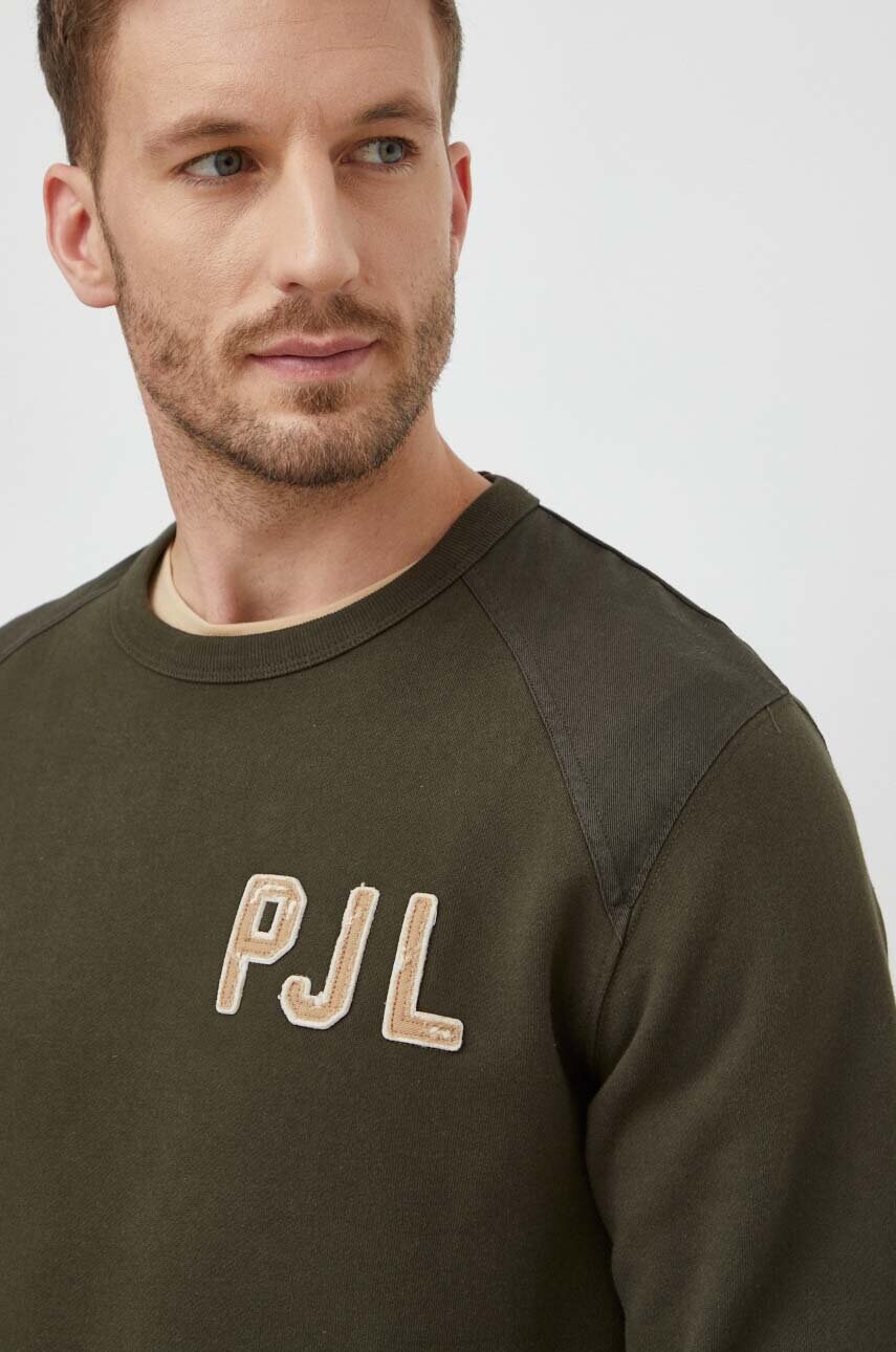 Бавовняна кофта Pepe Jeans RICHARD чоловіча колір зелений з аплікацією PM582564