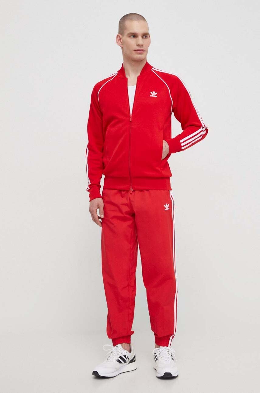 Кофта adidas Originals чоловіча колір червоний з аплікацією