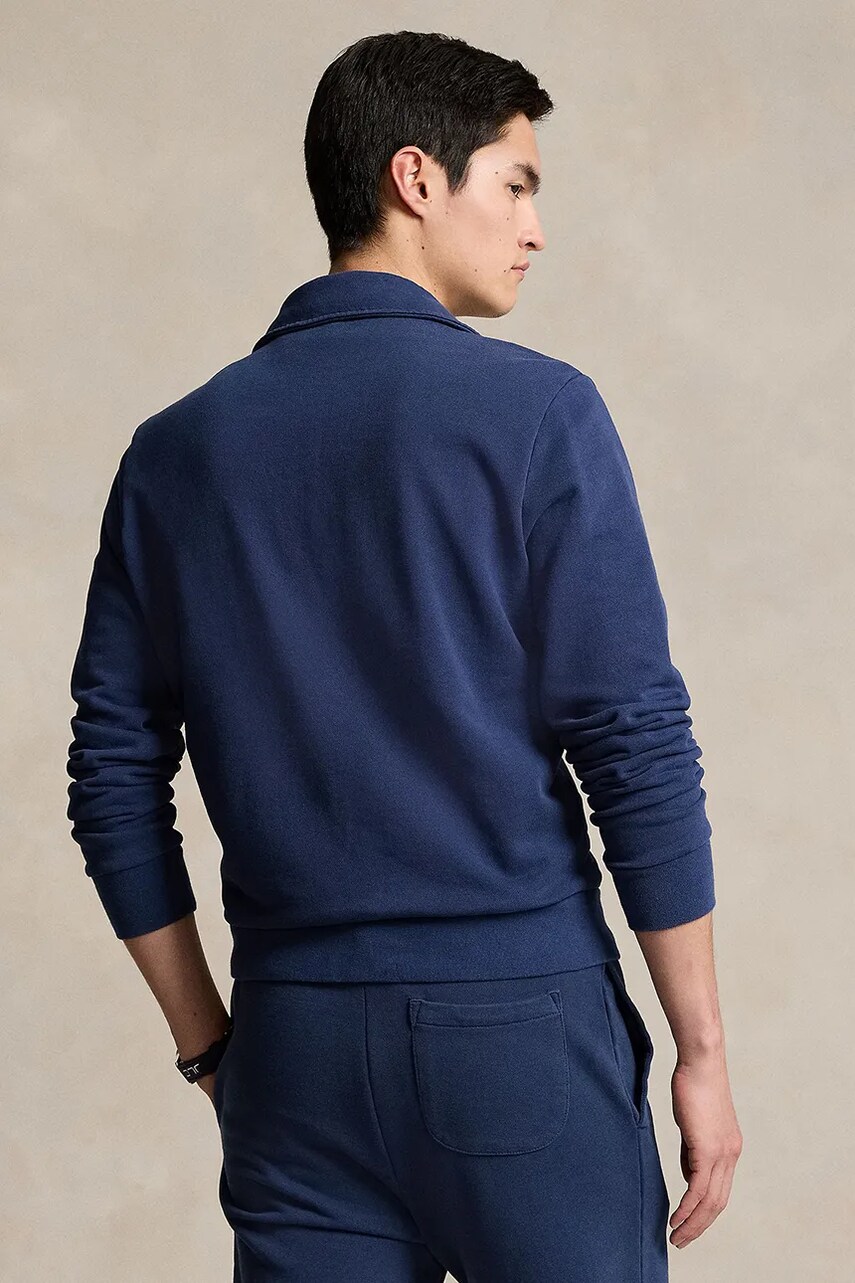 Бавовняна кофта Polo Ralph Lauren чоловіча колір бежевий однотонна 710934601