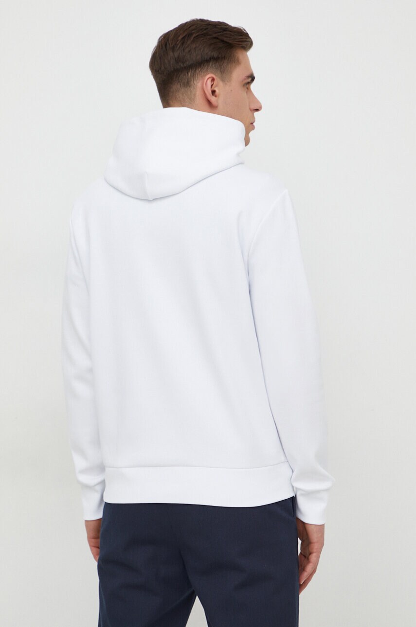 Кофта Polo Ralph Lauren чоловіча колір білий з капюшоном з аплікацією