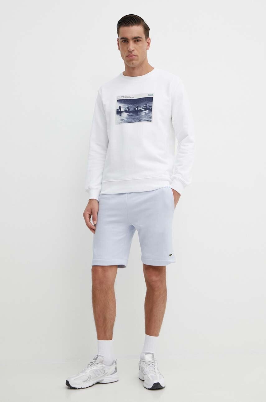 Бавовняна кофта Pepe Jeans RIKU чоловіча колір білий з принтом PM582662