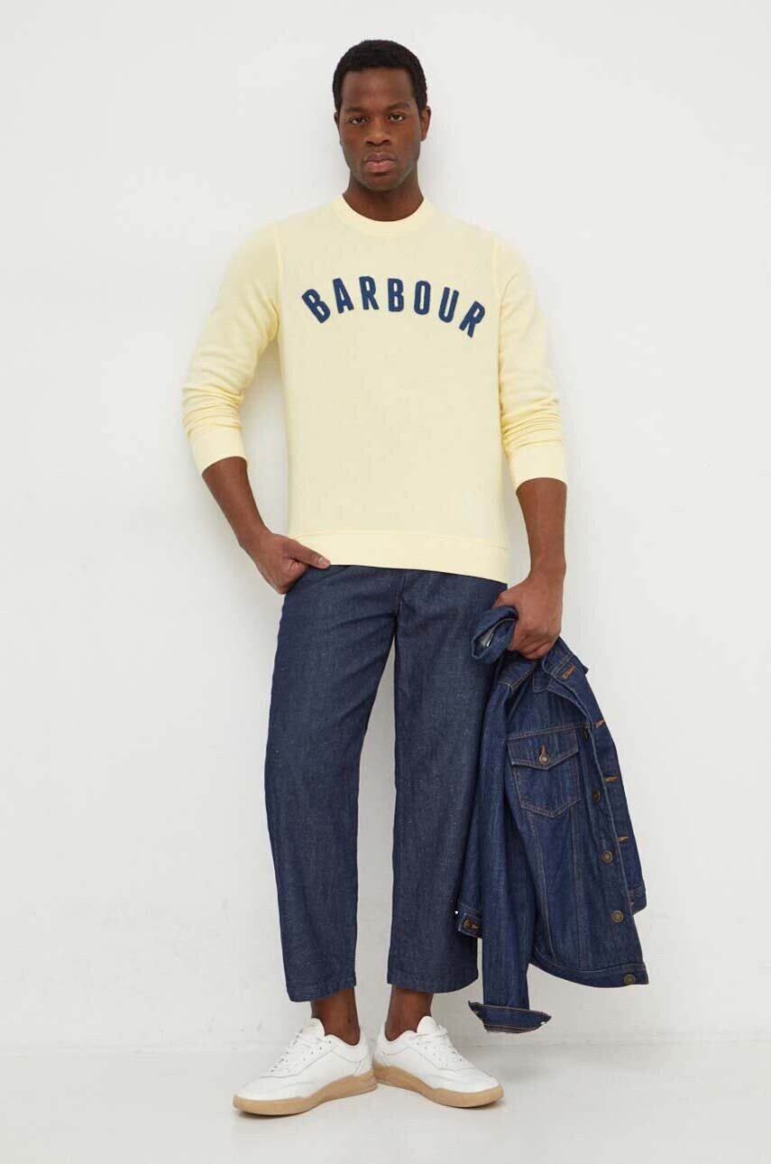 Кофта Barbour чоловіча колір жовтий меланж