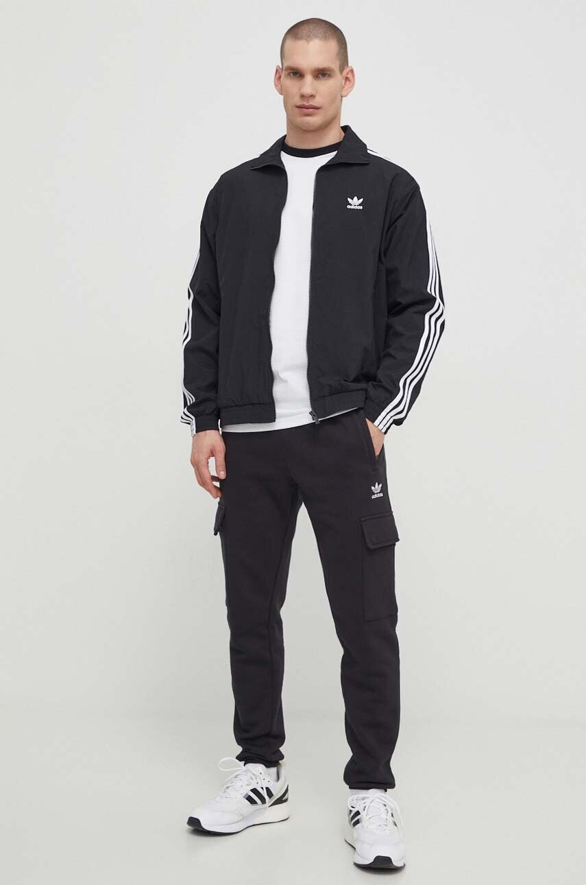 Кофта adidas Originals чоловіча колір чорний з аплікацією