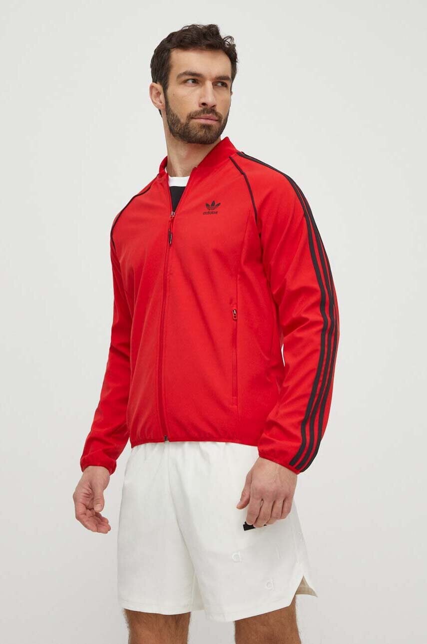 Кофта adidas Originals чоловіча колір червоний з аплікацією IS2807