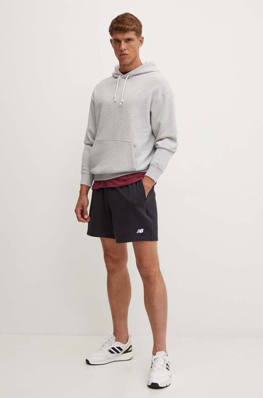 Бавовняна кофта Puma чоловіча колір сірий з капюшоном меланж