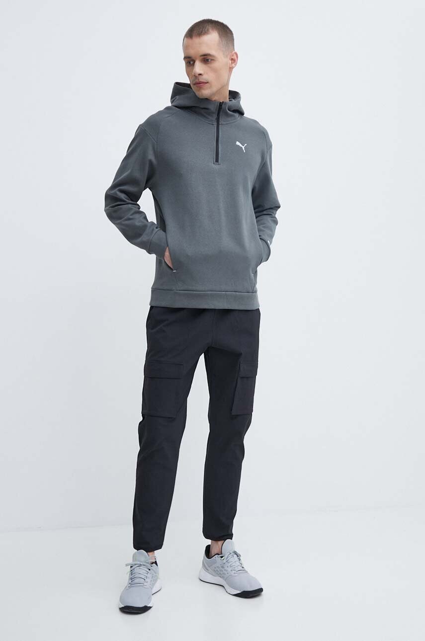 Кофта Puma RAD/CAL чоловіча колір сірий з капюшоном однотонна 678914