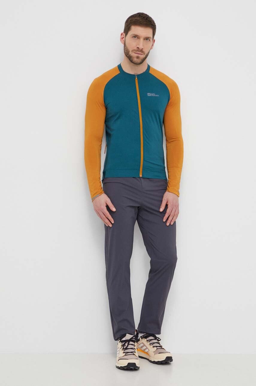 Спортивна кофта Jack Wolfskin Gravex колір зелений візерунок 1809971