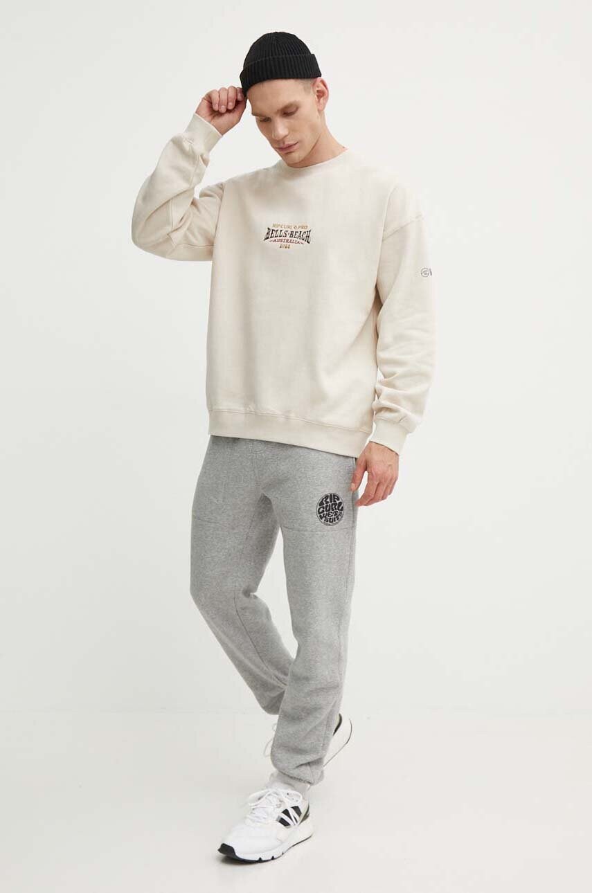 Кофта Rip Curl чоловіча колір бежевий з аплікацією