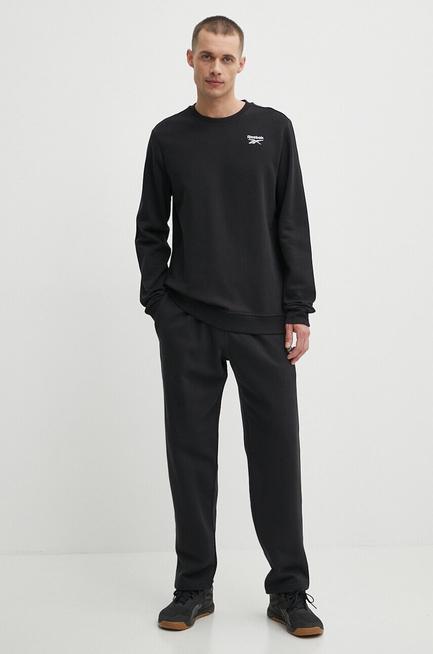 Кофта Reebok Identity чоловіча колір чорний однотонна 100202864