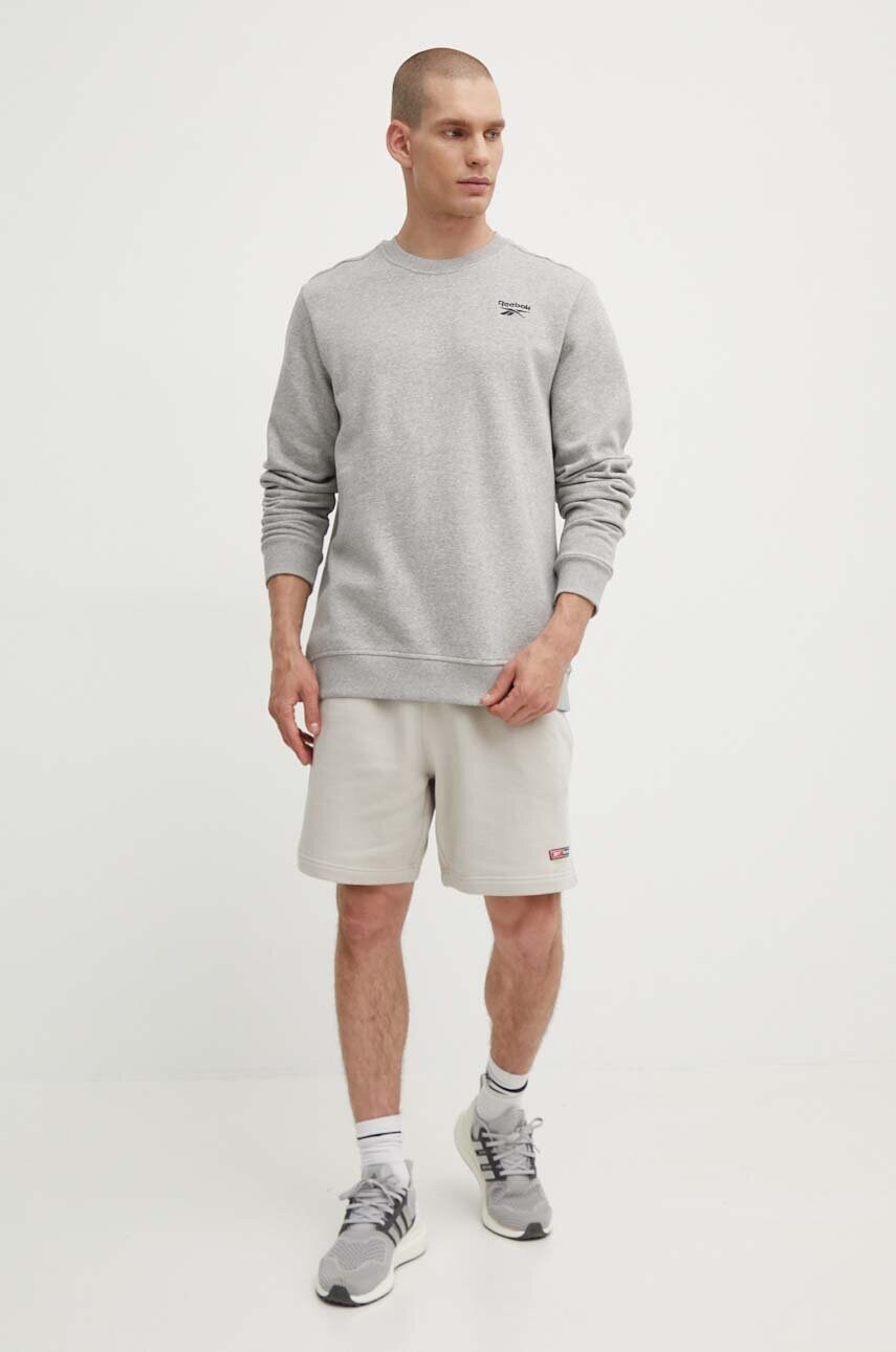 Кофта Reebok Identity чоловіча колір сірий меланж 100202866