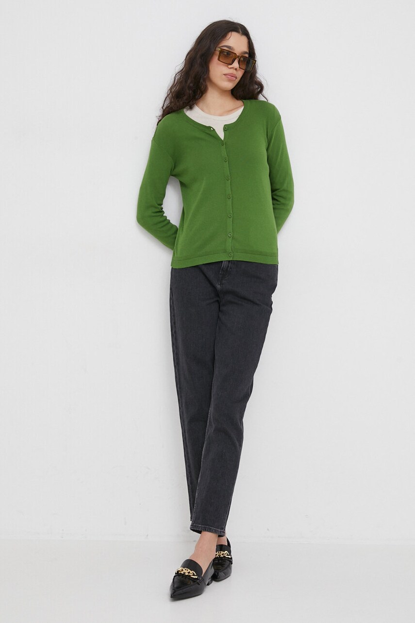 Бавовняний лонгслів United Colors of Benetton колір бежевий