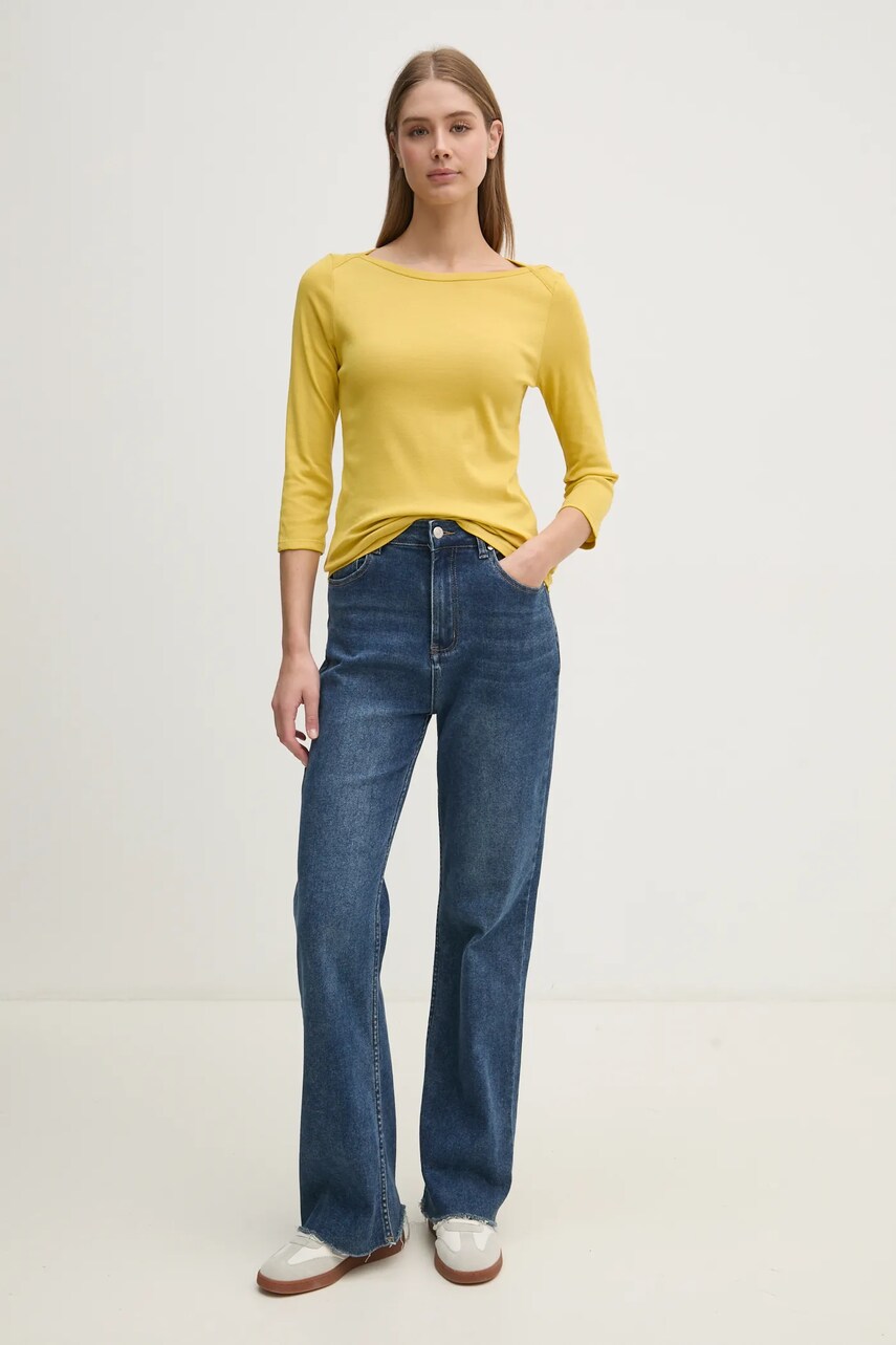 Бавовняний лонгслів United Colors of Benetton колір рожевий 3GA2E16A1