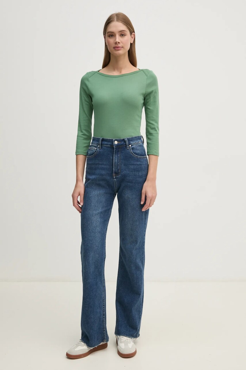 Бавовняний лонгслів United Colors of Benetton колір рожевий 3GA2E16A1