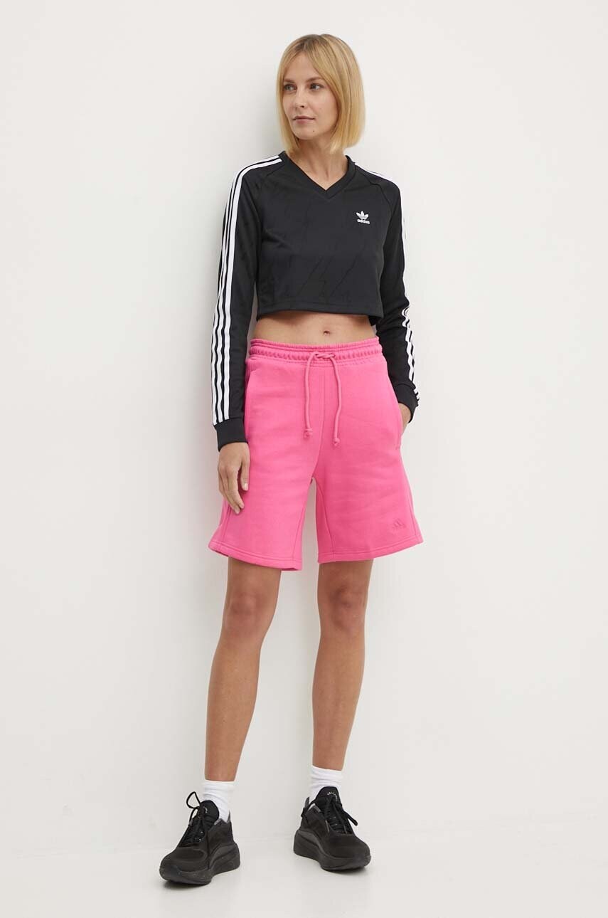 Лонгслів adidas Originals жіночий колір чорний IT9707