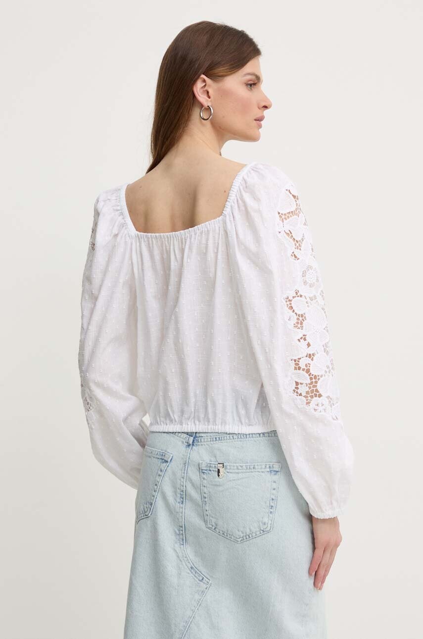 Бавовняна блузка Miss Sixty 6L2XJ1380000 XJ1380  FASHION SHIRT жіноча колір білий однотонна 6L2XJ1380000