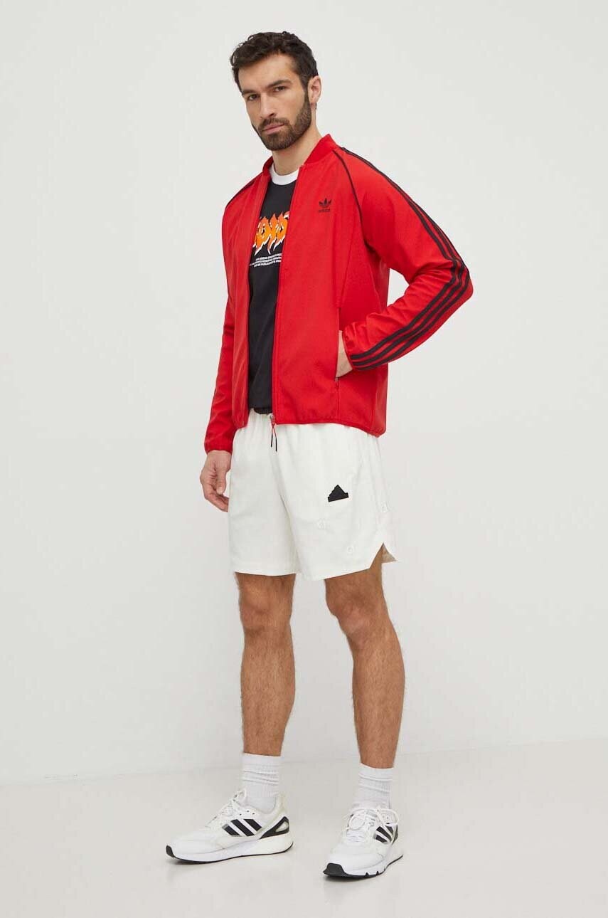 Бавовняний лонгслів adidas Originals Flames колір чорний з принтом IS0206