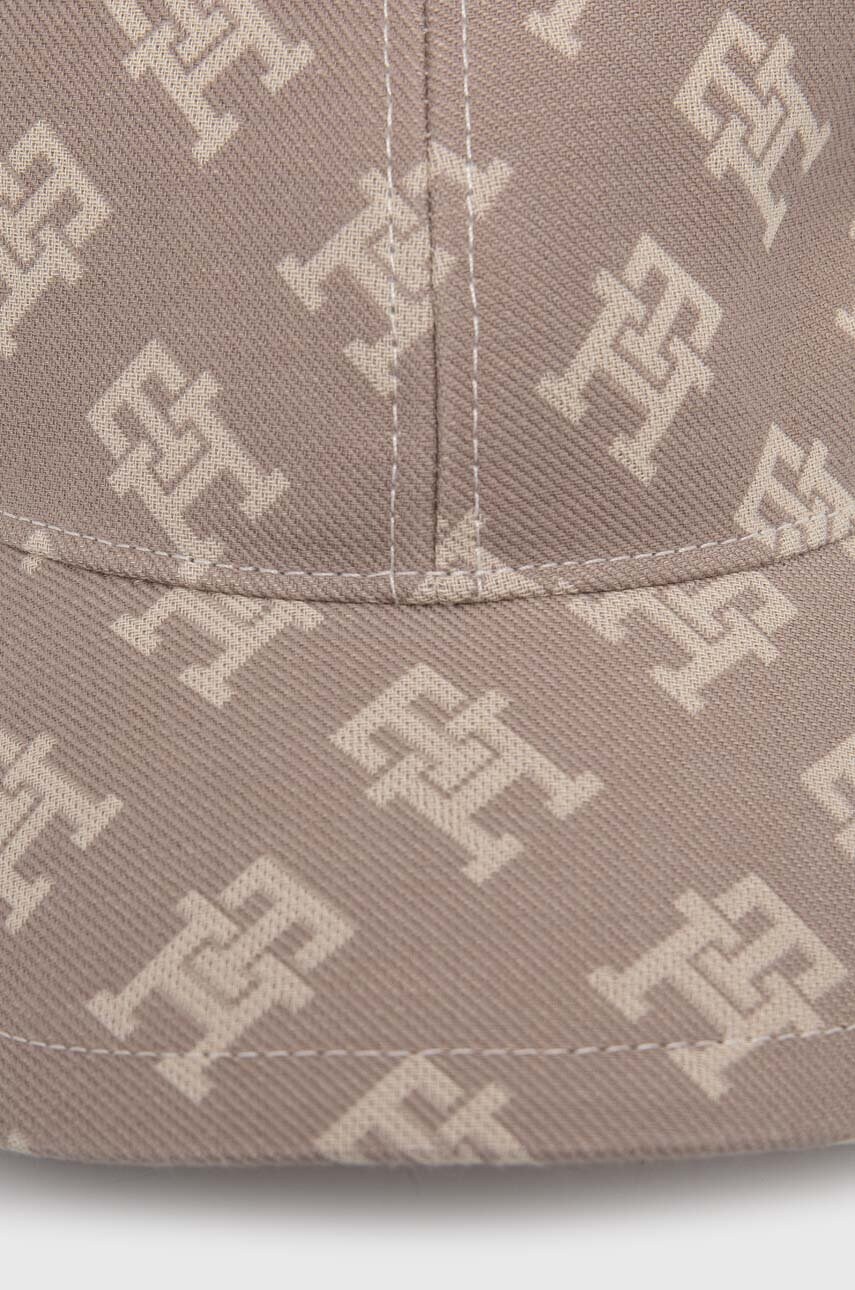 Бавовняна бейсболка Tommy Hilfiger колір бежевий візерунок