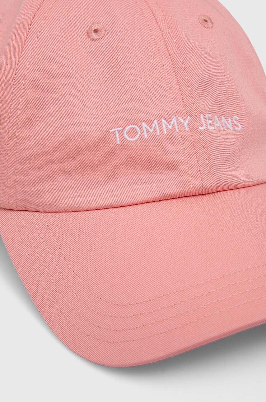 Бавовняна бейсболка Tommy Jeans колір бежевий однотонна