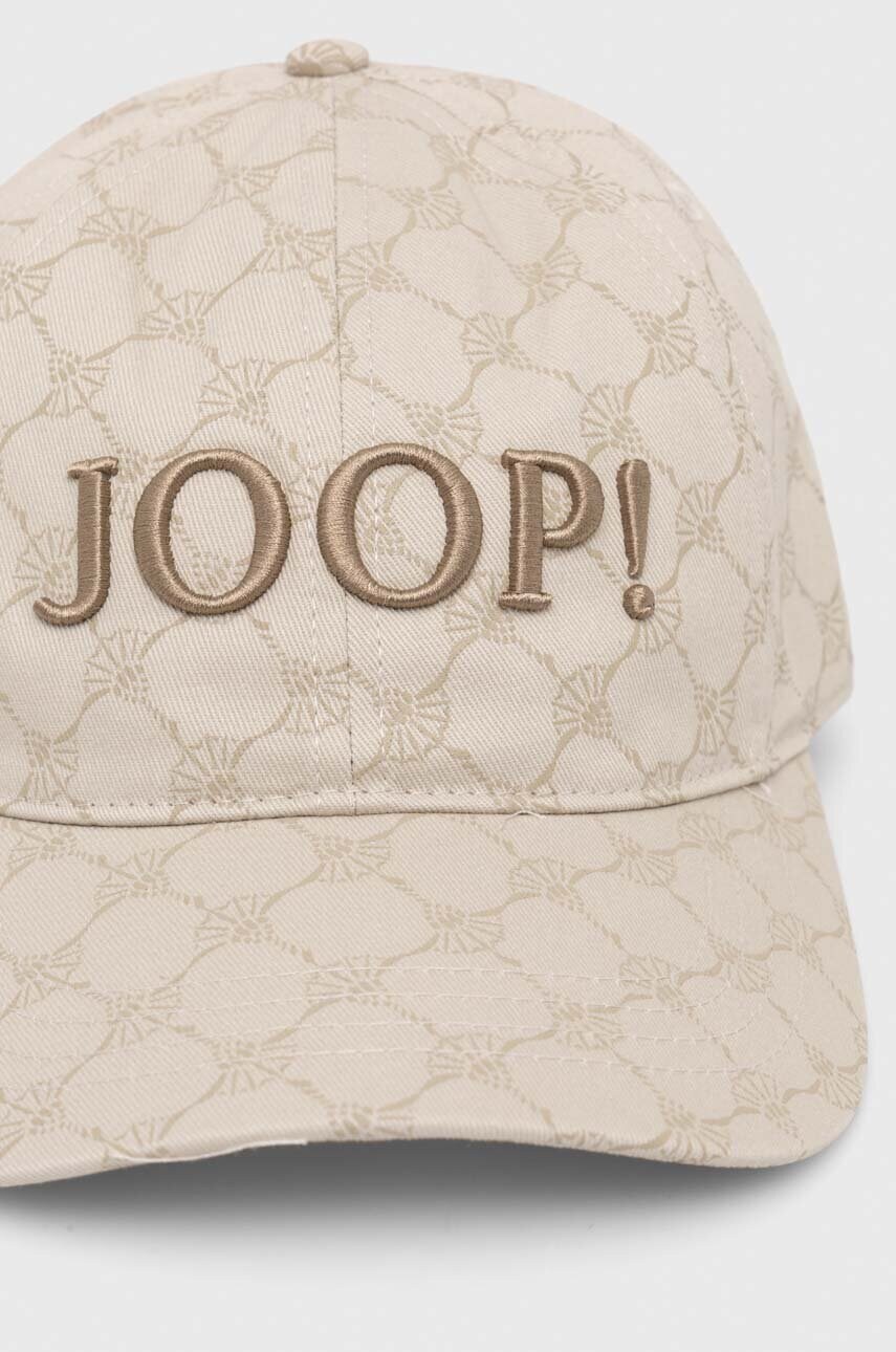 Бавовняна бейсболка Joop! колір бежевий візерунок