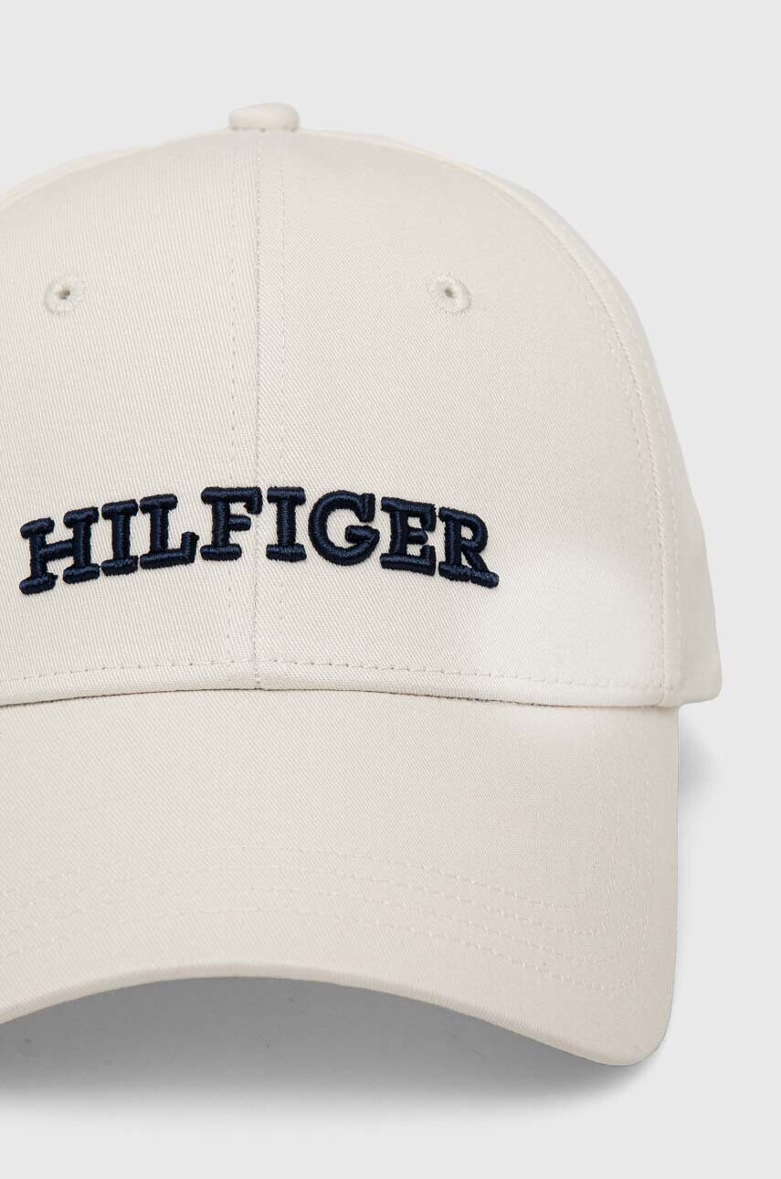 Бавовняна бейсболка Tommy Hilfiger колір білий з аплікацією