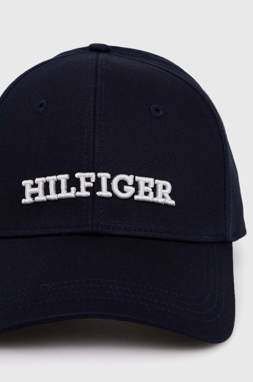 Бавовняна бейсболка Tommy Hilfiger колір синій з аплікацією