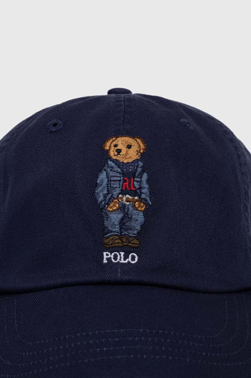 Бавовняна бейсболка Polo Ralph Lauren колір синій з аплікацією 211949925