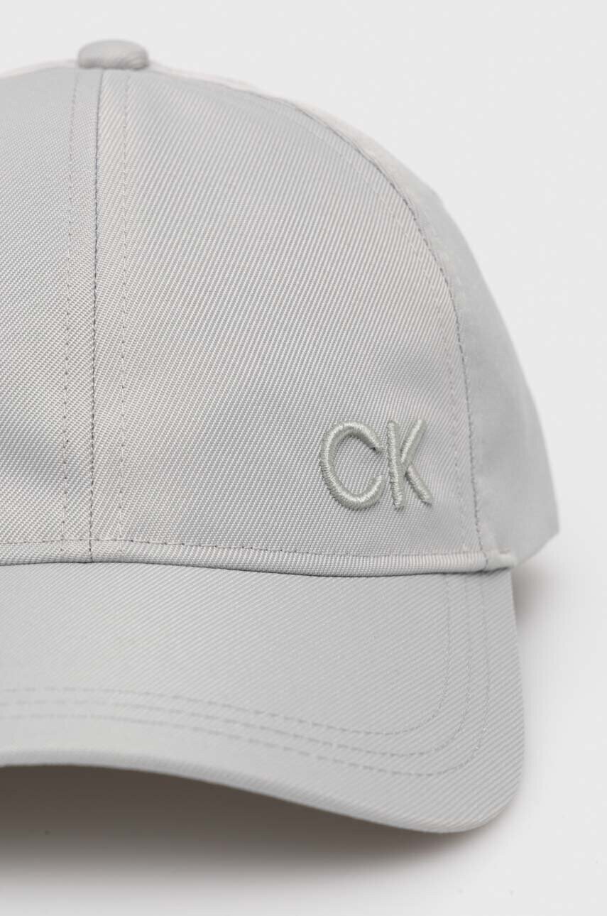 Кепка Calvin Klein колір сірий однотонна