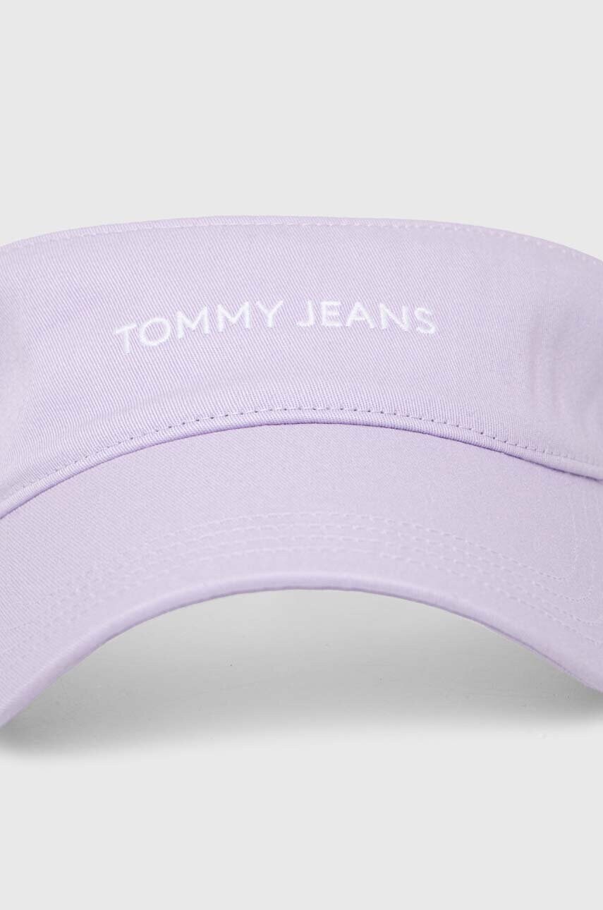 Козирок від сонця Tommy Jeans колір фіолетовий з принтом