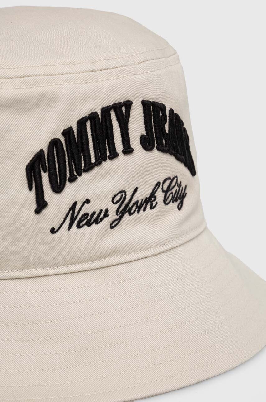 Бавовняний капелюх Tommy Jeans колір бежевий з бавовни AW0AW15960
