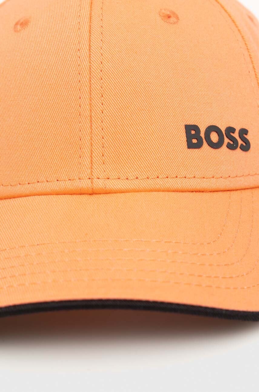 Бавовняна бейсболка Boss Green колір сірий однотонна
