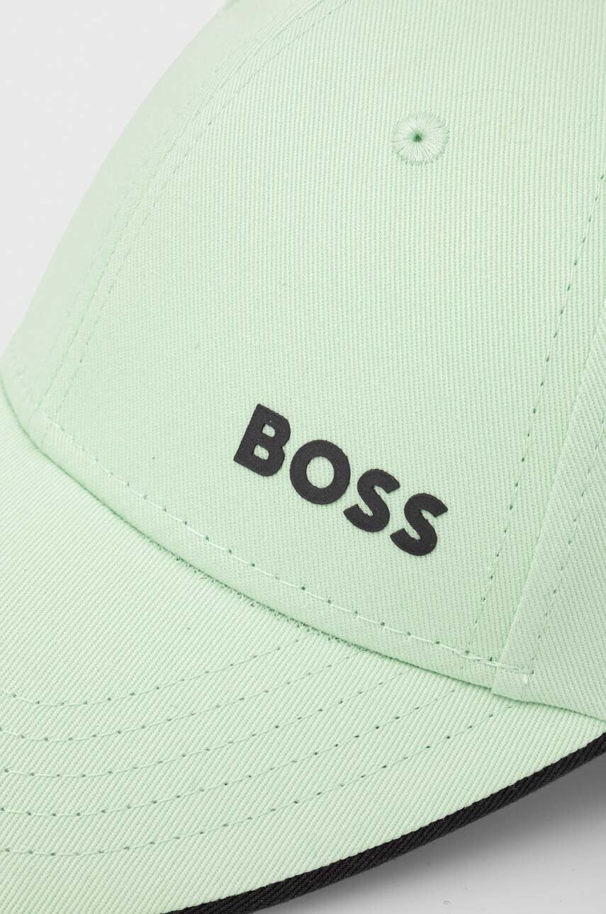 Купити Бавовняна бейсболка Boss Green колір сірий однотонна – головне зображення