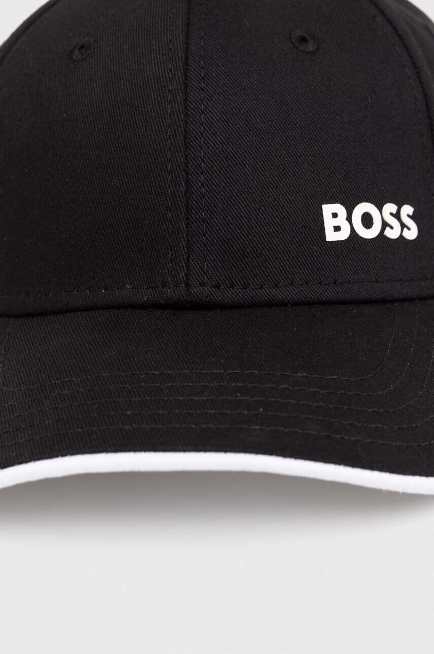 Бавовняна бейсболка Boss Green колір сірий однотонна
