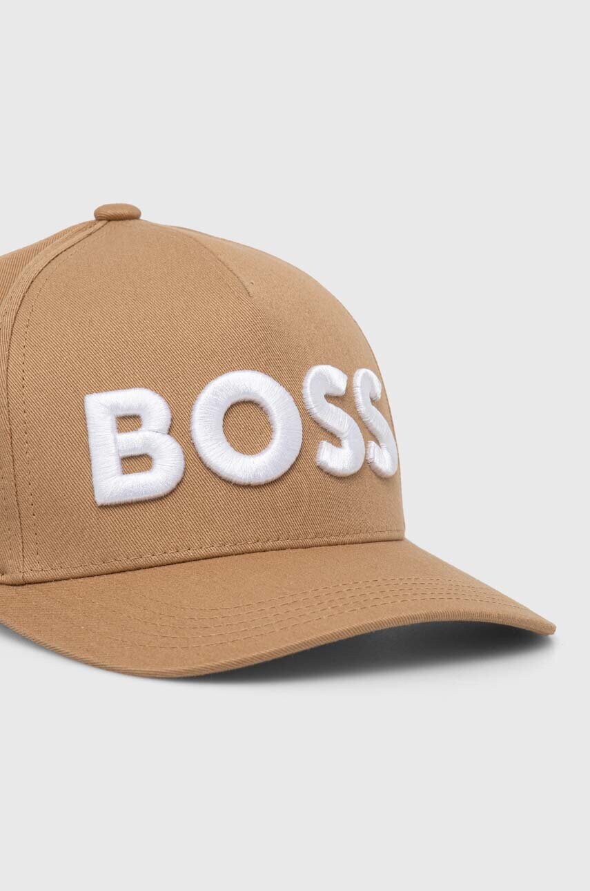 Кепка BOSS колір чорний з аплікацією